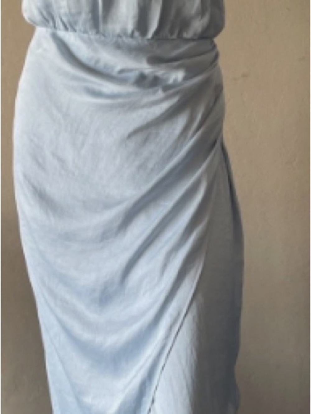 Steve Madden Light Blue Wrap Midi Skirt